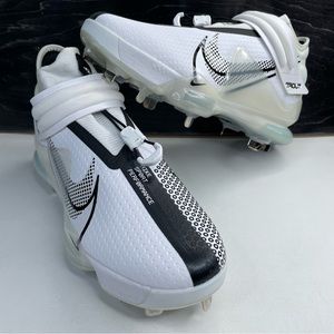 Men Nike Force Zoom Mike Trout 7 Baseball Cleats White Black CI3134-102